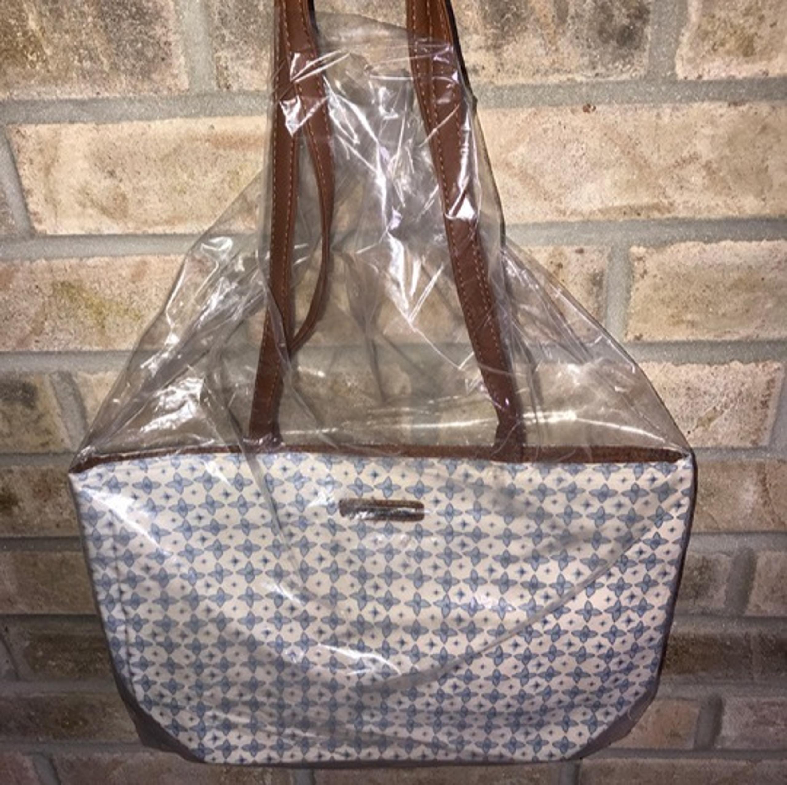 Longaberger 2 Handle Tote - Earth & Sky Petals