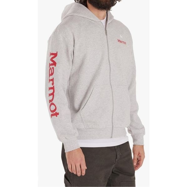 MARMOT Men's Life Full Zip Hoody in Light Grey Heather NWT Size Medium