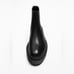 NWT. Zara Man Black Leather Chelsea Boots with Details. Size 8.