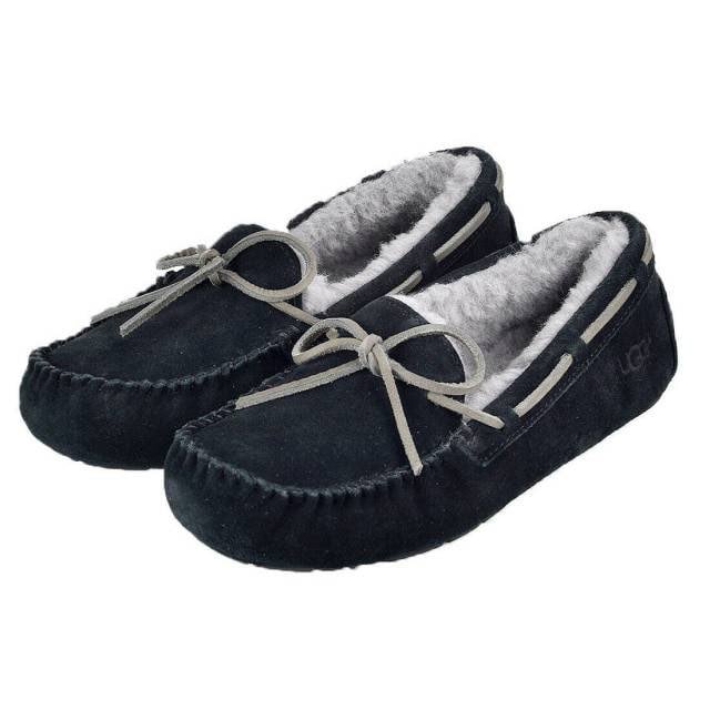 Ugg Mens Olsen UGGplush Lined Moc Slipper Black 10US