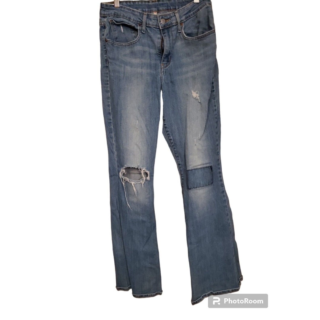 Levi's Blue Jeans Size 30 Distressed 30inch inseam Cotton Elastane