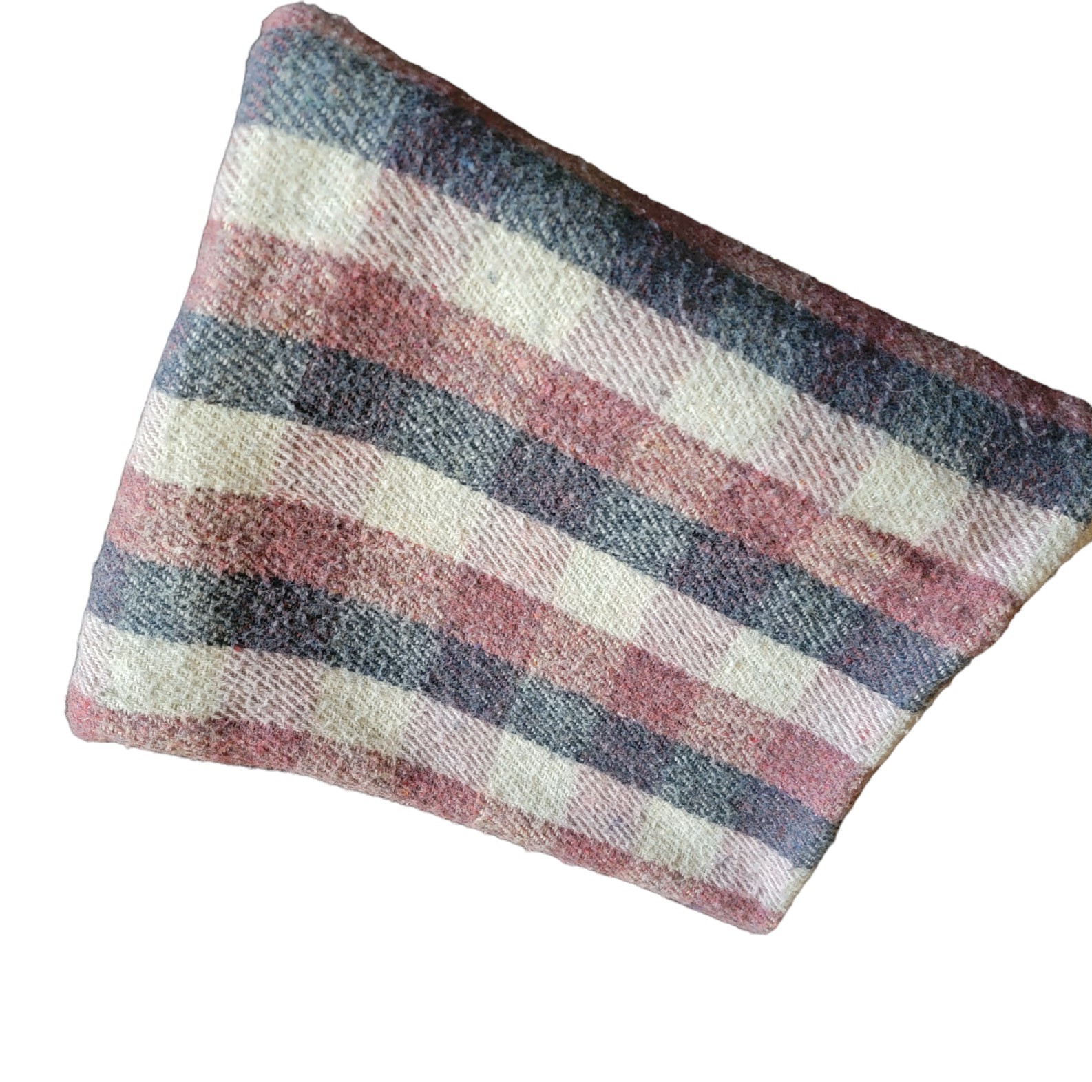 Vintage Rey Wear 100% Ecuador wool plaid blanket