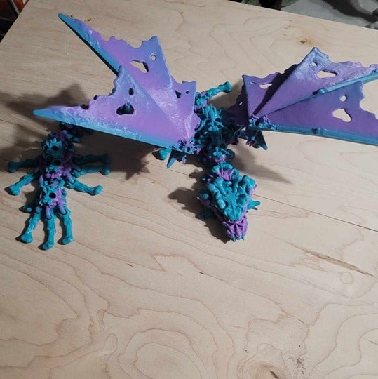 3d printed Skeleton dragon multicolor