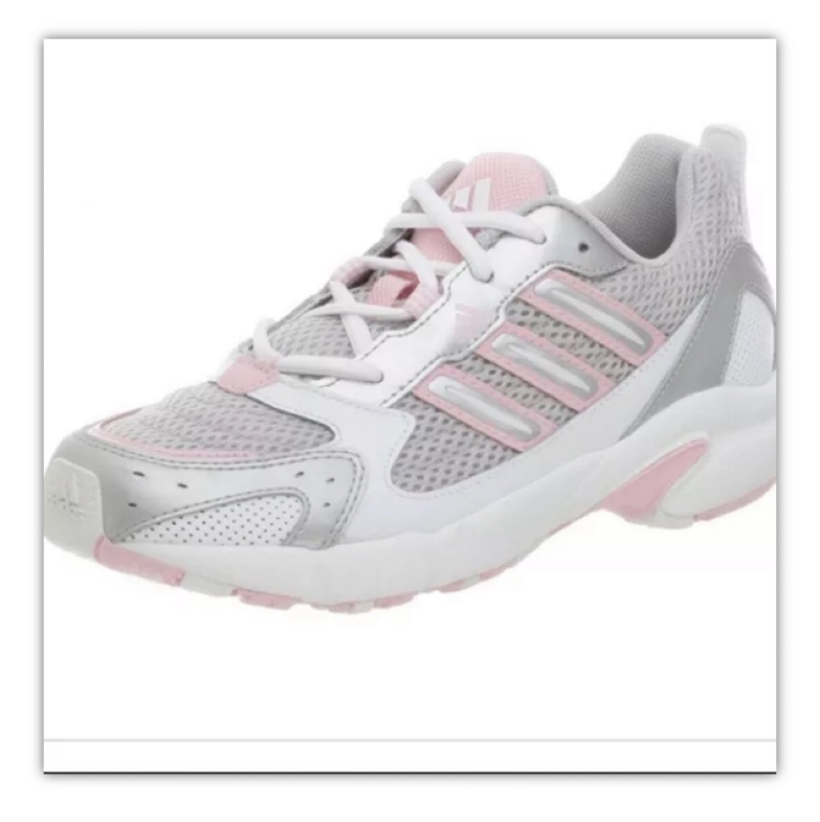 *BRAND NEW* Adidas White, Gray, and Pink Mesh USA Women Size 3.5 Sneakers