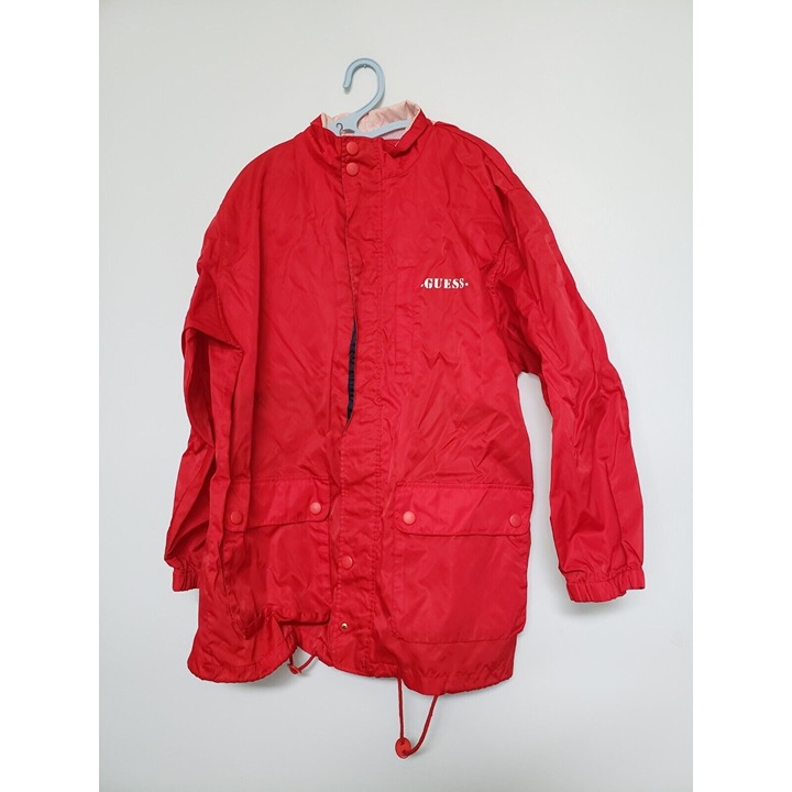Vtg Guess Classics Marine USA XL Jacket Full Zip Long Sleeve Windbreaker FLAW