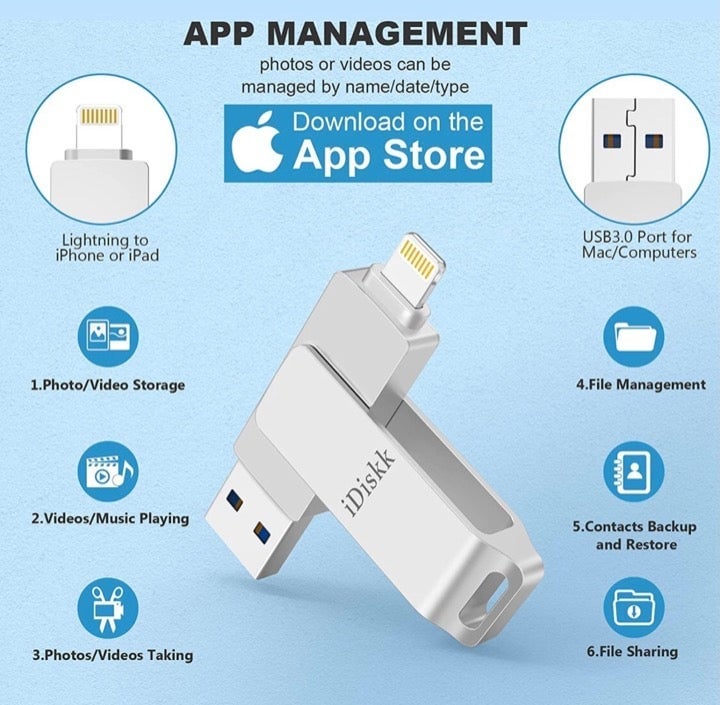 128GB Photo Stick for iPhone USB Flash D