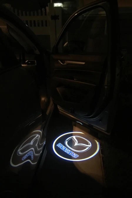 For Mazda RX-8 CX-9 LED Car Door Ghost Shadow Welcome Projector Puddle Lights