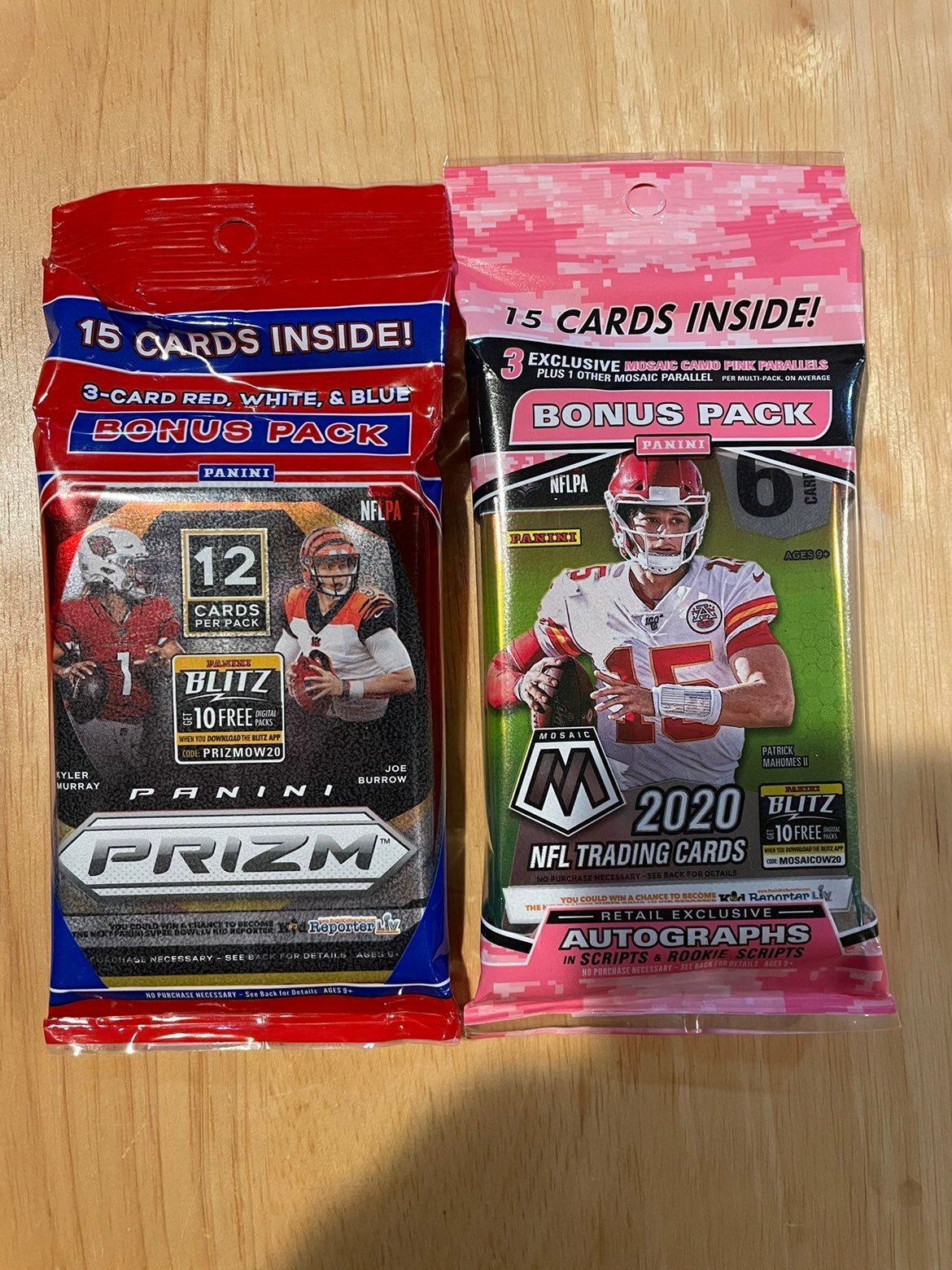 2020 Prizm and Mosaic Football Fat Pack Lot of 2!