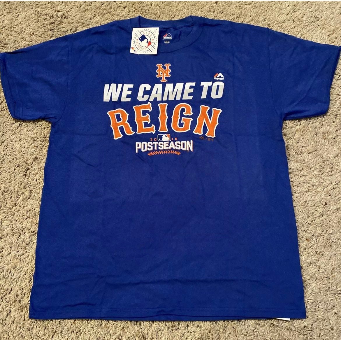 New York Mets MLB Playoffs “We Came to Reign” T-Shirt Postseason Men’s XL Tee