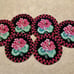 Vintage hand hooked chair pads