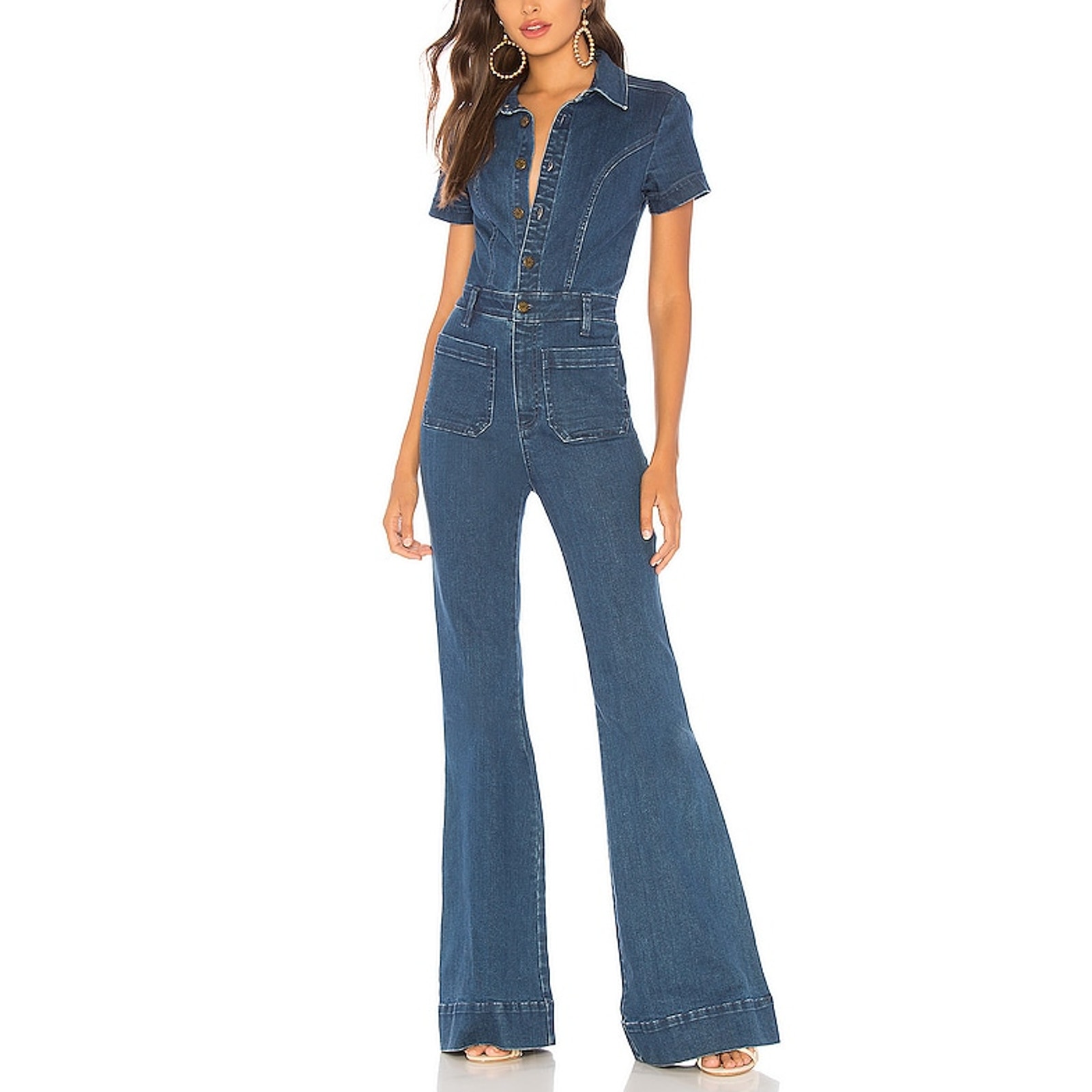 Show Me Your Mumu 'Everhart' Blue Jumpsuit / Romper Size S