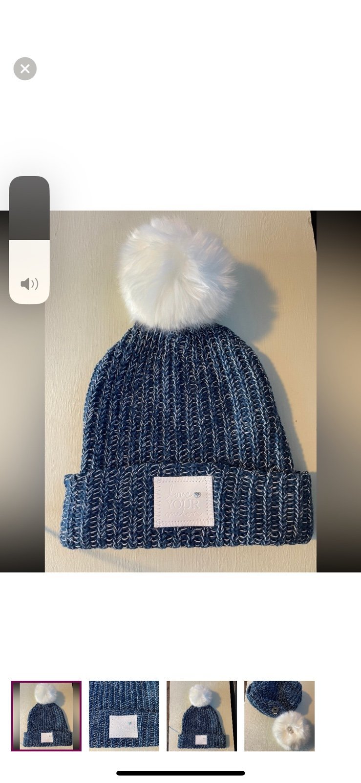 Blue and White Love Your Melon Beanie limited edition htf