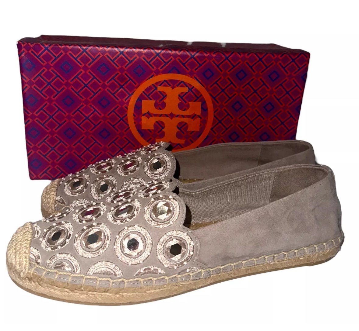 Tory Burch Yasmin Embellished Flat Espadrille