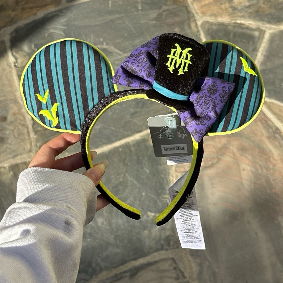 Disney Paris The Haunted Mansion Glow in the Dark Minnie Mouse Ears Headband