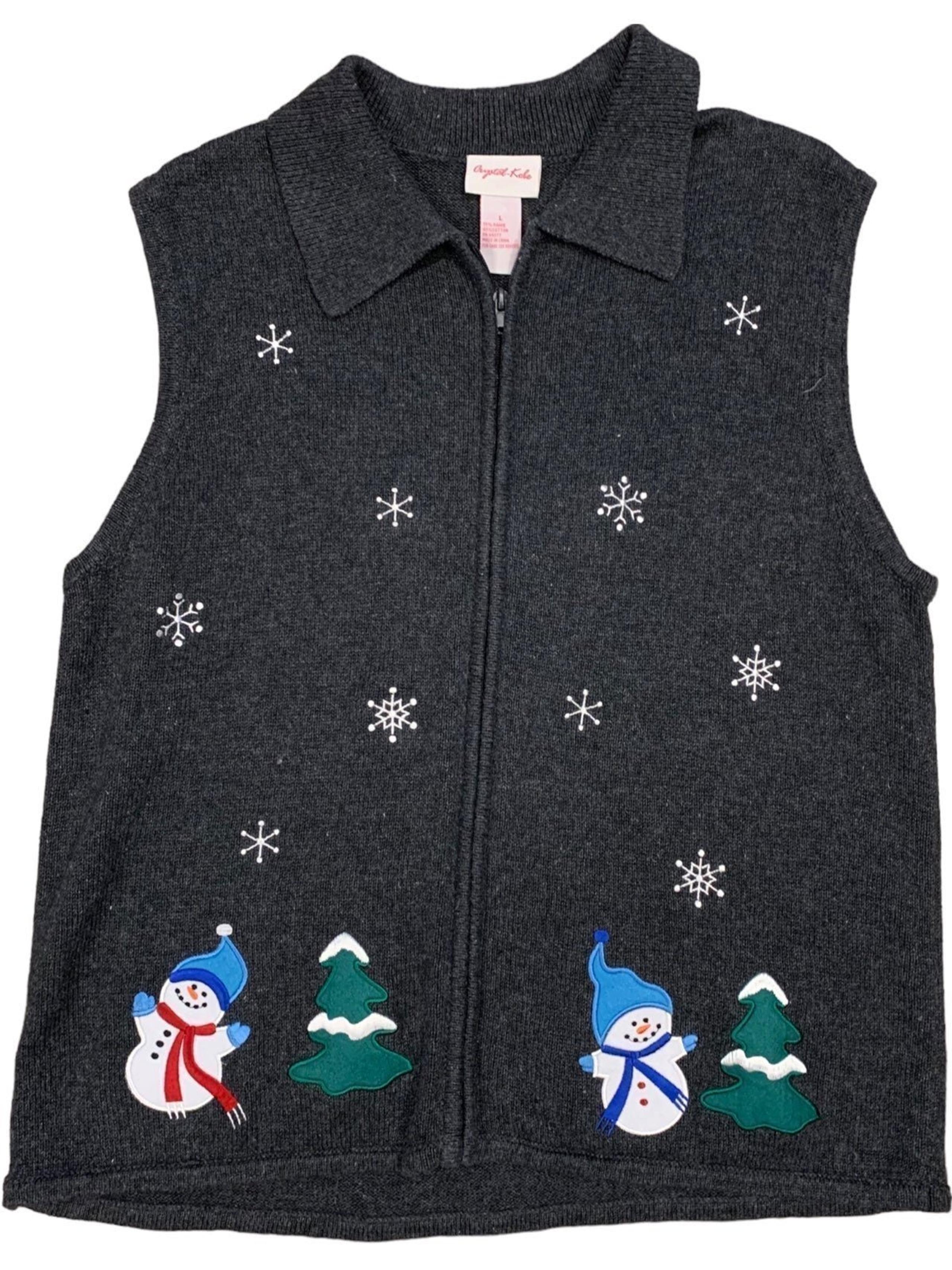 Crystal Kobe Ugly Christmas Sweater Vest Size Large