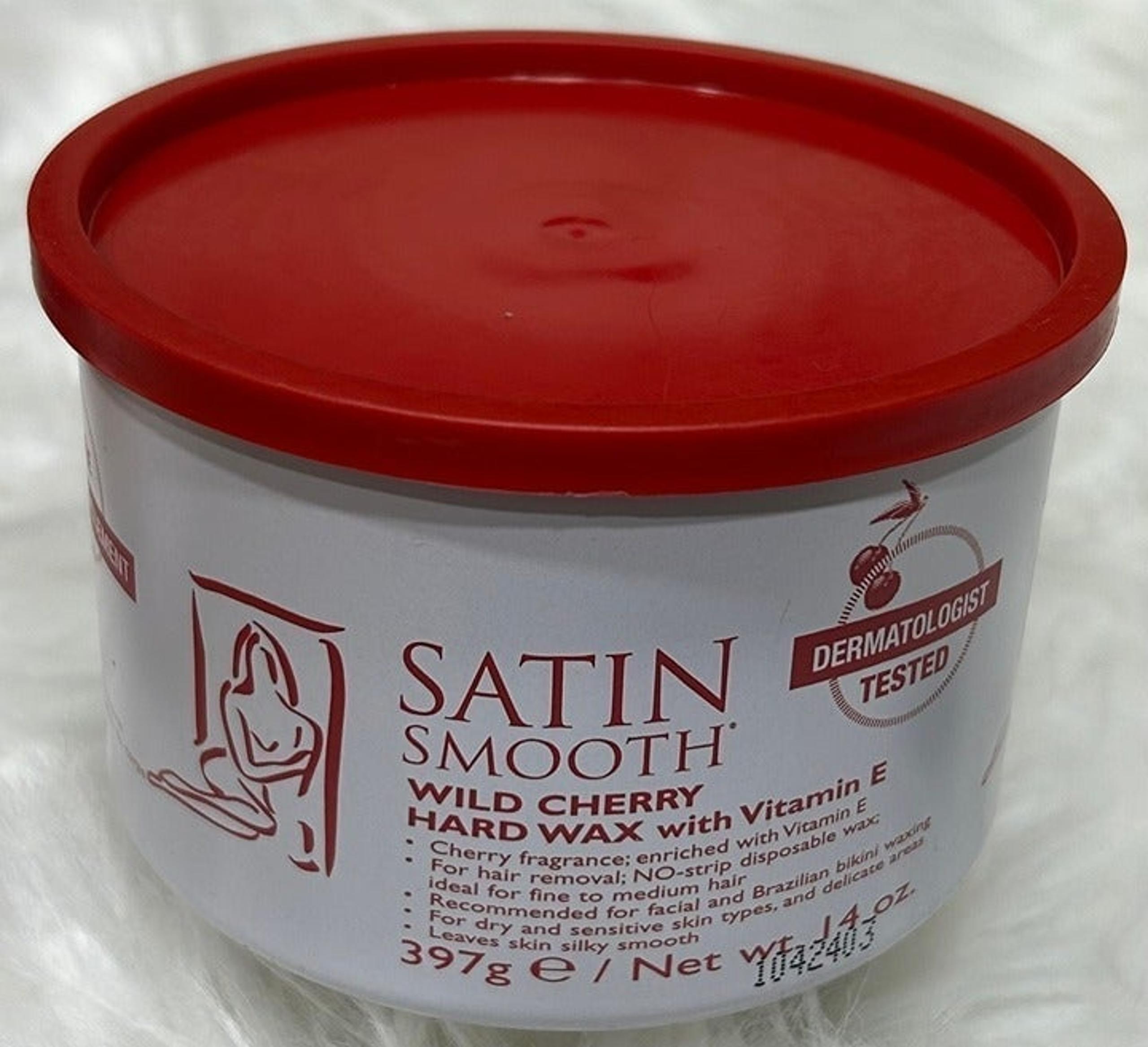 Satin Smooth Wild Cherry Hard Wax with Vitamin E 14oz