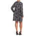 Tart Long Sleeve Tie V-Neck Printed Dress Black and White Snake