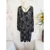 Tart Long Sleeve Tie V-Neck Printed Dress Black and White Snake