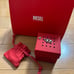 DIESEL Silver Single Earring with Red Pouch