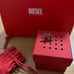 DIESEL Silver Single Earring with Red Pouch