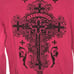 Affliction Sweatshirt Womens Medium Pink Hoodie Full Zip Grunge Gothic Cross Y2K