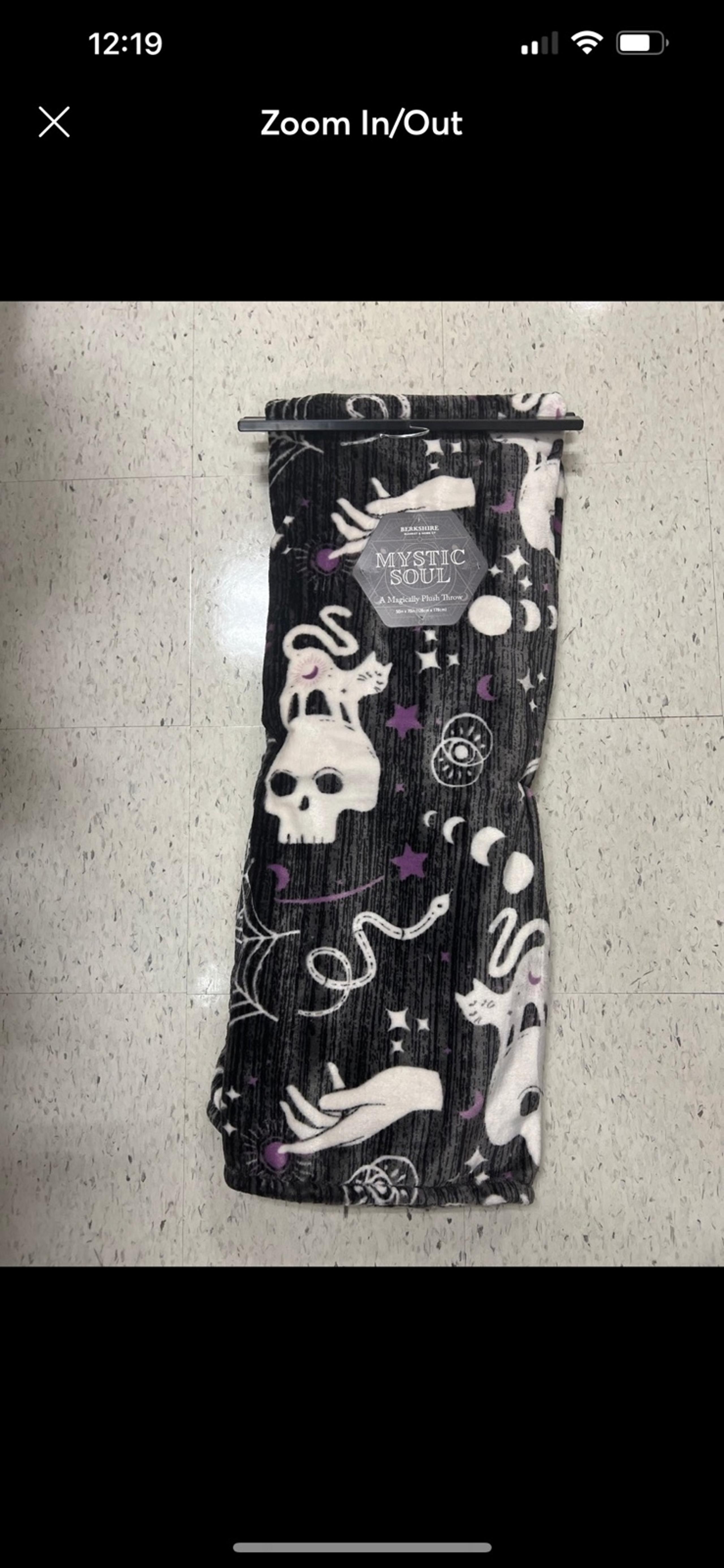 Berkshire Witch, Crystal Ball, Snake, Evil Eye Throw Blanket