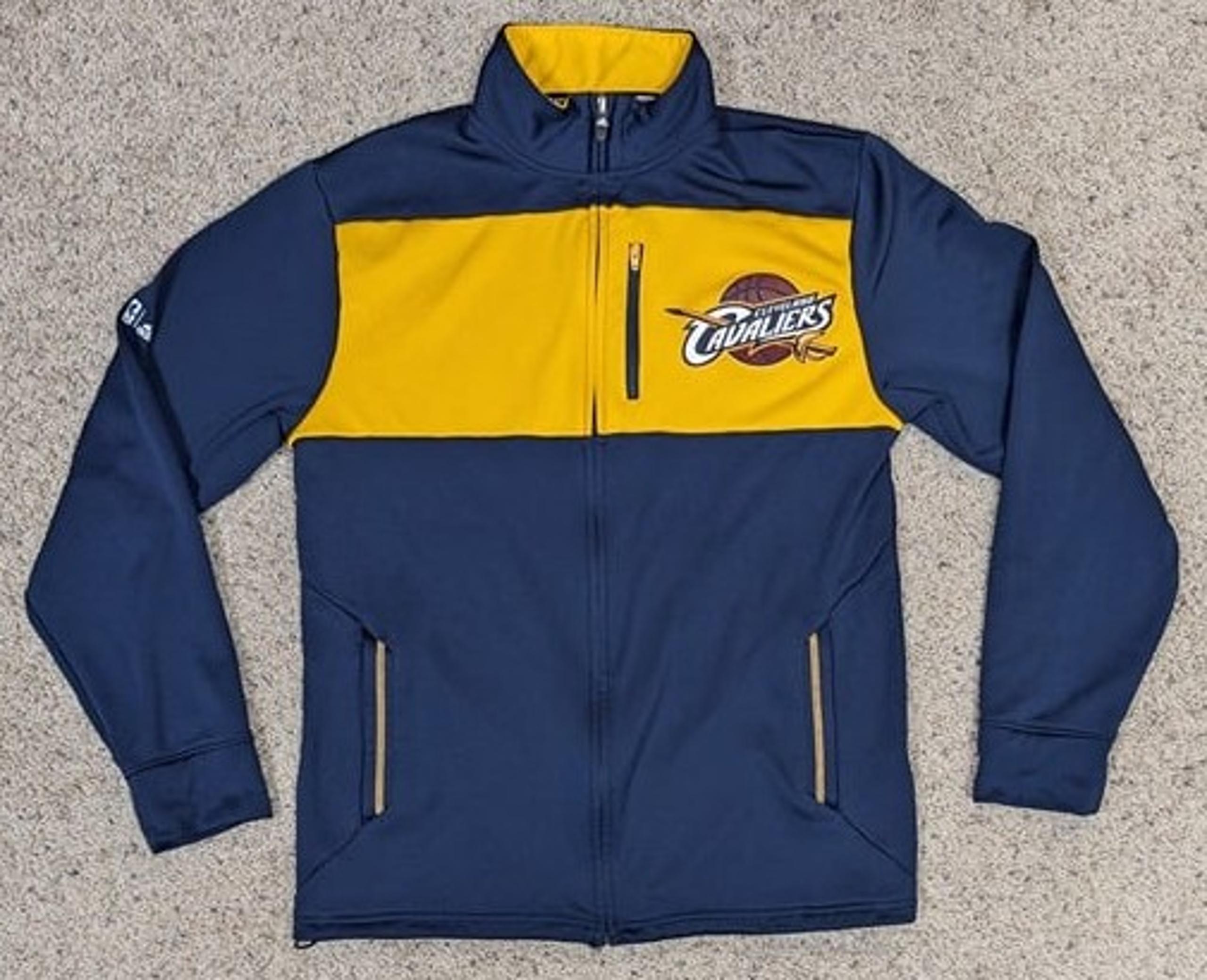 Cleveland Cavaliers Jackets Mens Medium Blue Adidas NBA Zip Windbreaker Track
