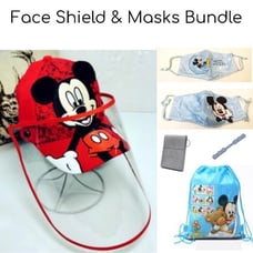 Mickey Baseball Cap, Masks, Bag Bundle