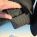 Vintage upcycled pin stripe classy blazer with mink collar sz 6P