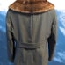 Vintage upcycled pin stripe classy blazer with mink collar sz 6P