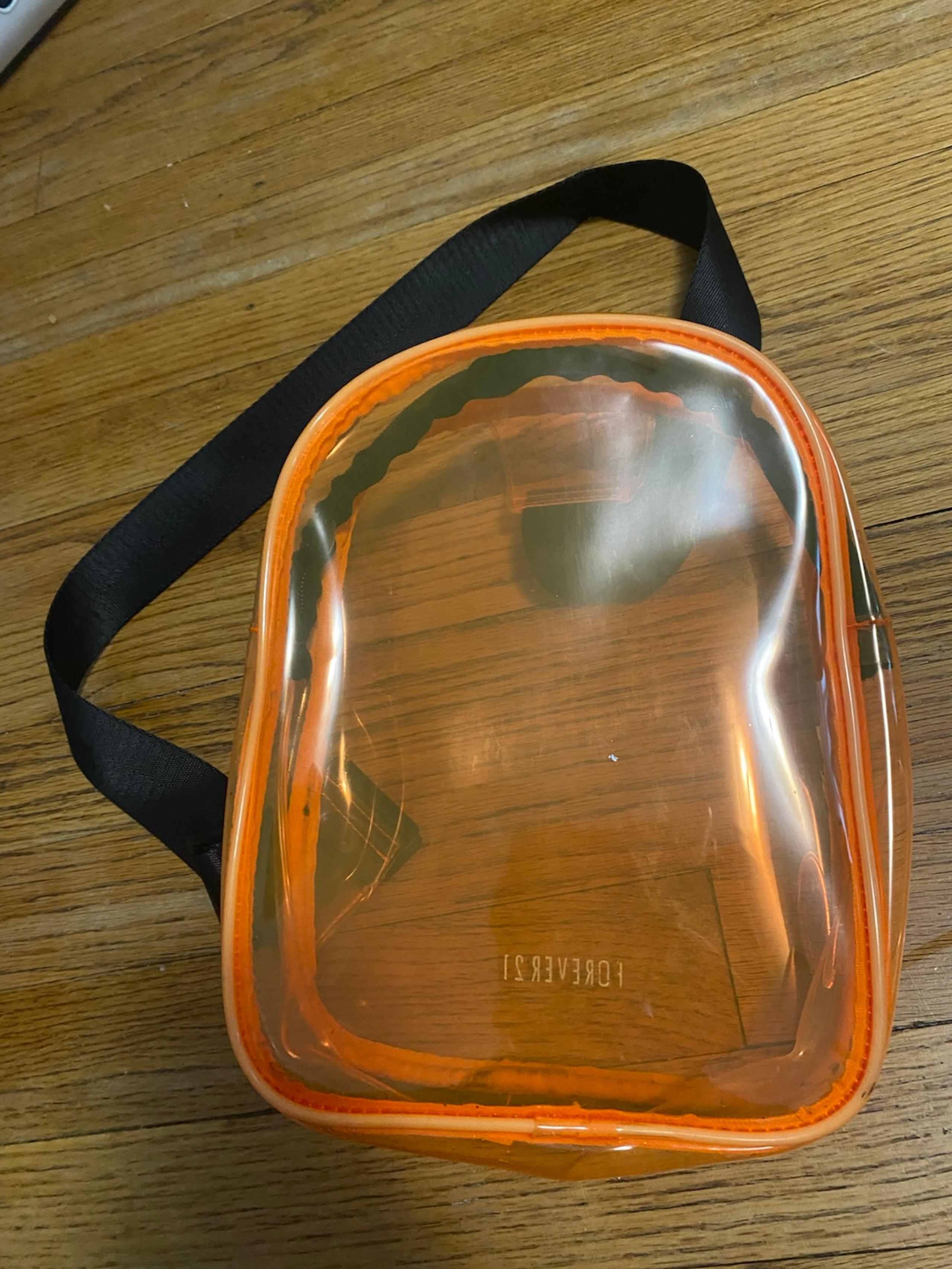 Forever 21 Handbag/Backpack Neon Orange See-Through