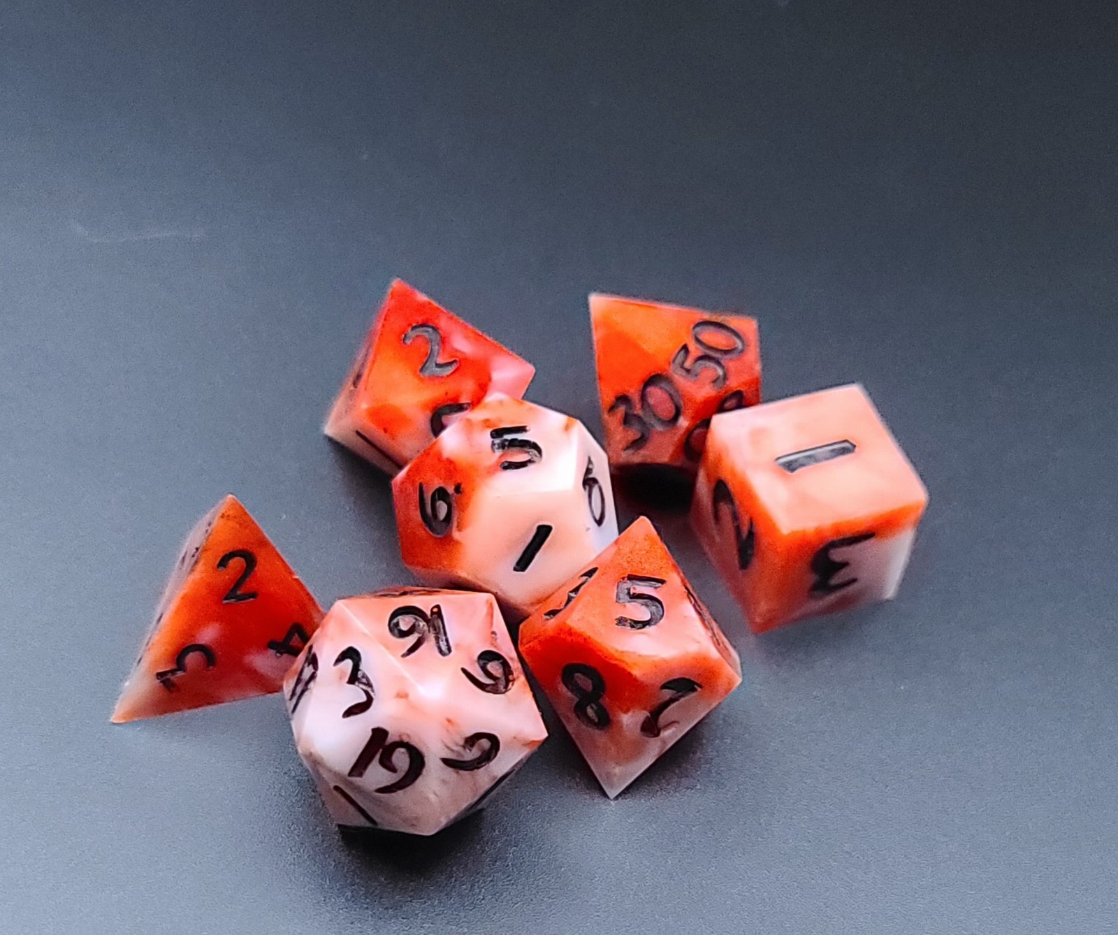 The Great Red Spot handmade dice set