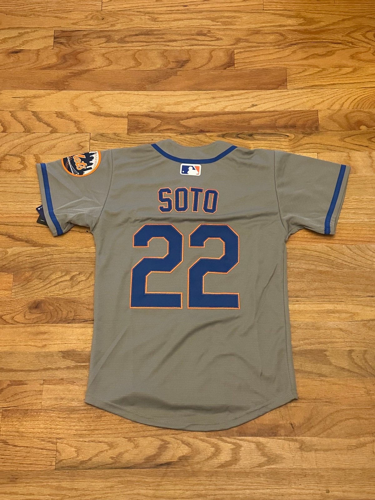 Juan Soto #22 New York Mets Gray Kids Jersey YOUTH MEDIUM Jersey NEW