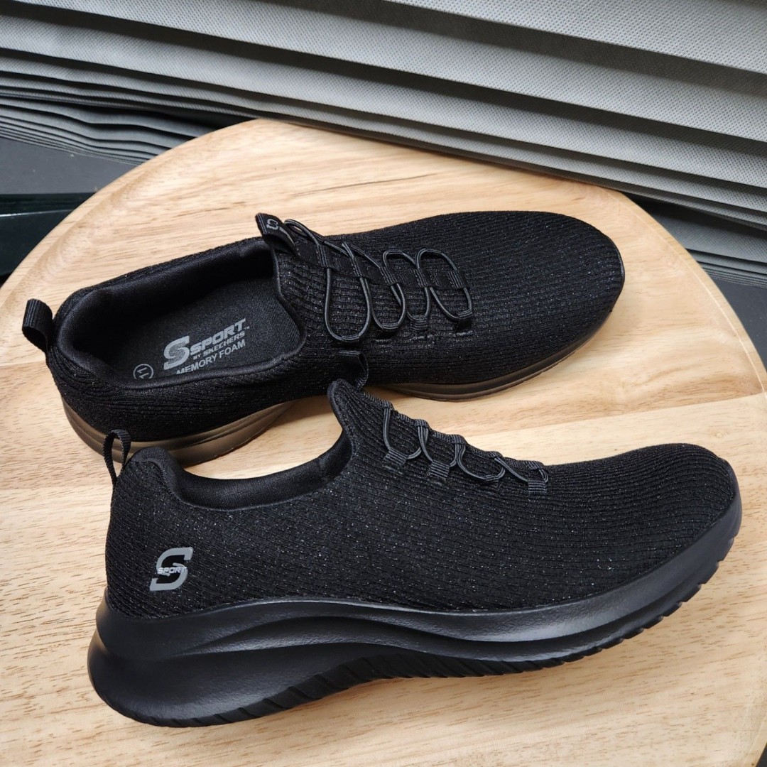 S Sport by Skechers black memory foam shoes womens 11
