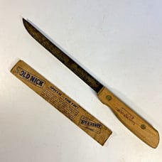 Anderes Albert Lea MN 7.75 in Slicing Knife Hardwood Riveted Handle Marked