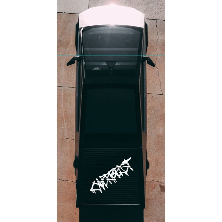 Tesla Cybertruck 2023-2025 Rear Tonneau Cover Cyberbeast Graffit Decal Graphic