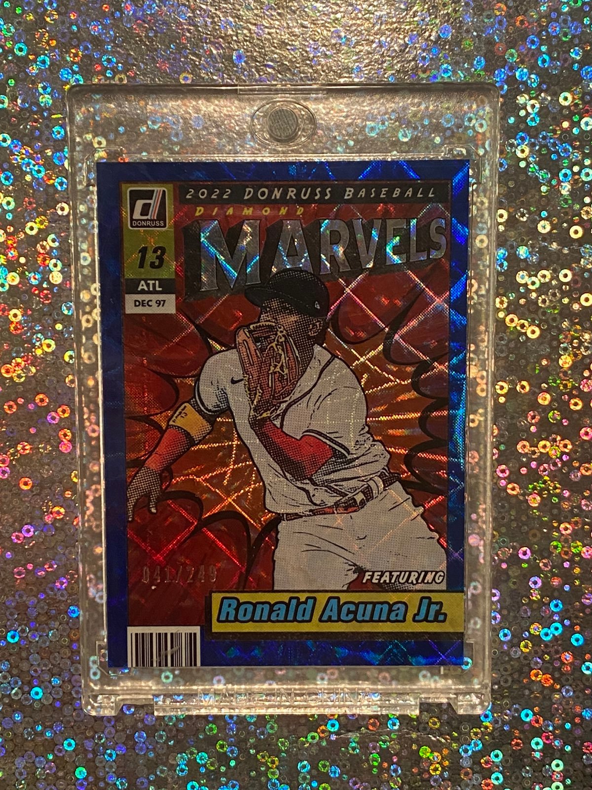 2022 Donruss Blue Diamond Marvels Ronald Acuna Jr. 041/249 Braves