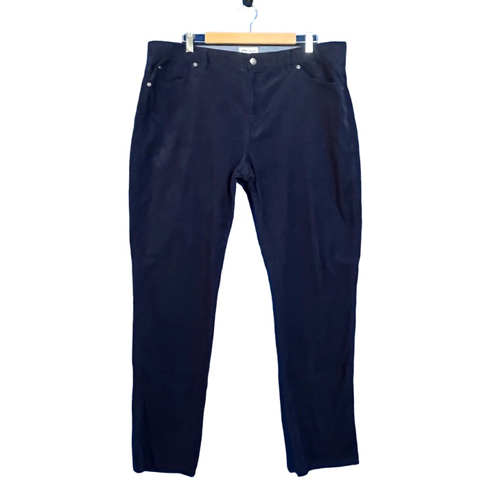Peter Millar Mens Dark Blue Corduroy Comfort Jeans Straight Leg Pants Sz 40x32