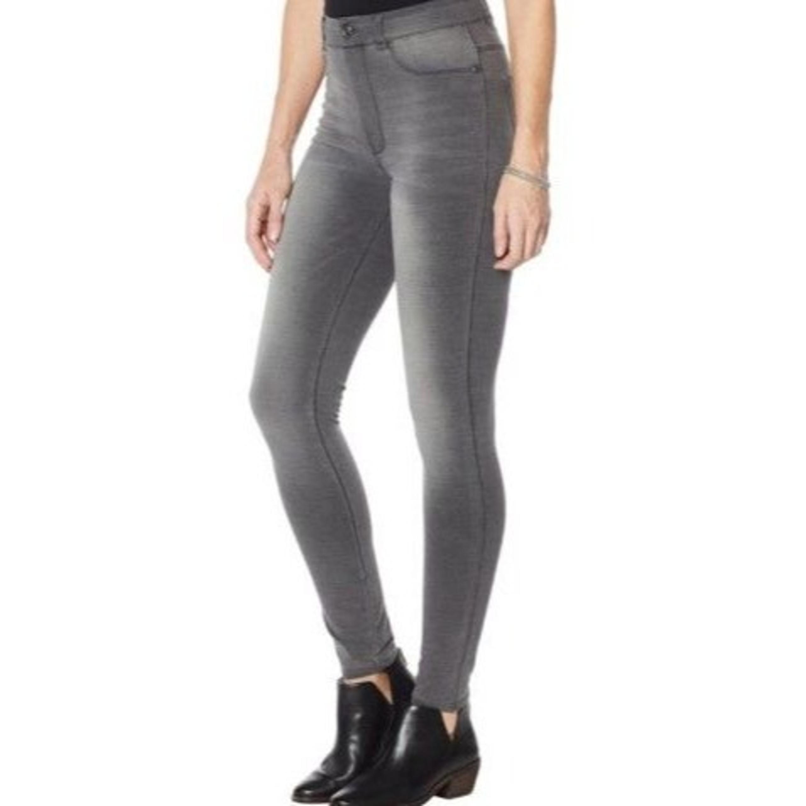DG2 Diane Gilman Downtime Knit Pull-On Skinny Jegging 730-608 Gray Size XXS