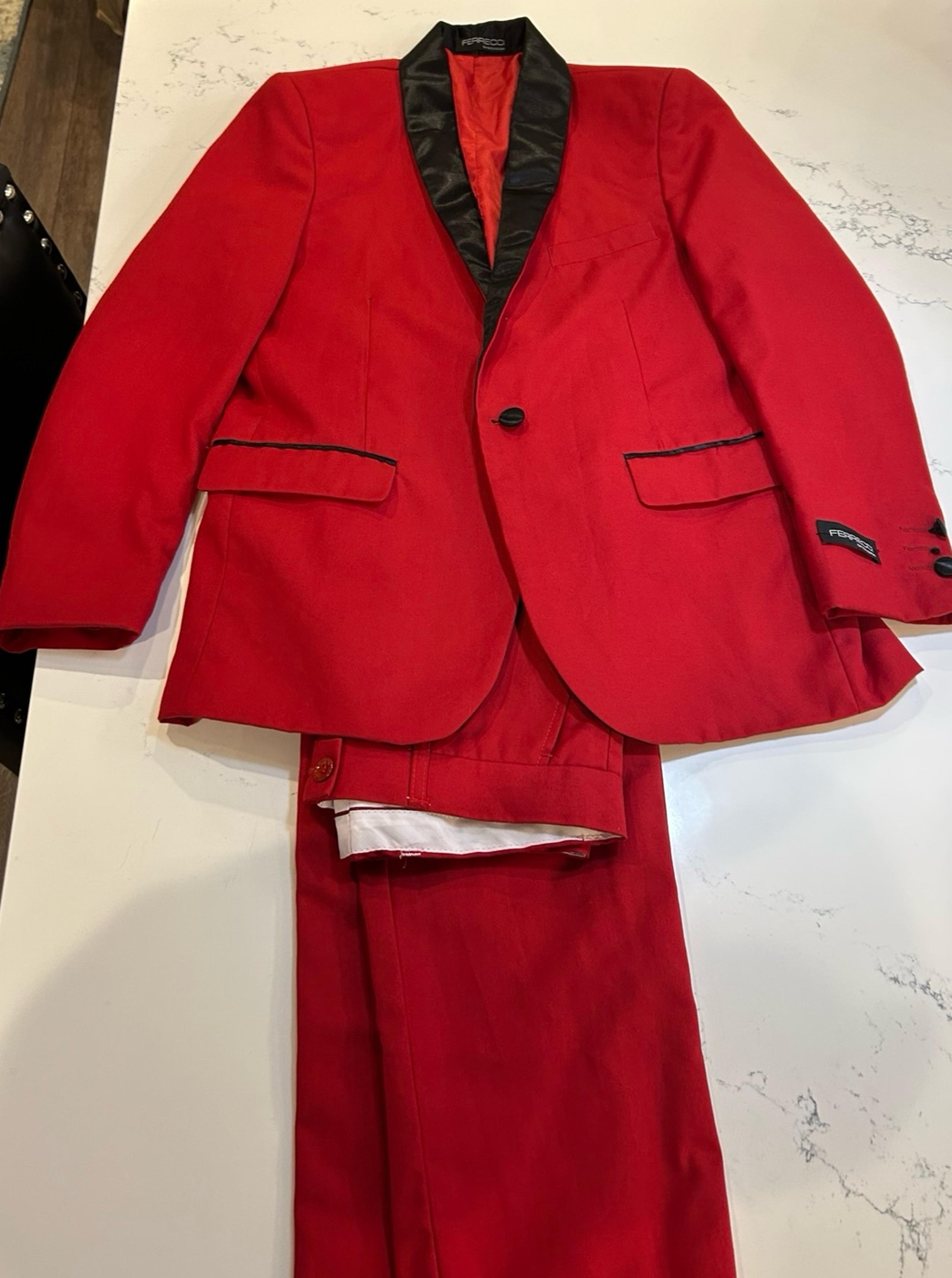 Ferrecci Boys Suit Jacket And Pants Red Size 14