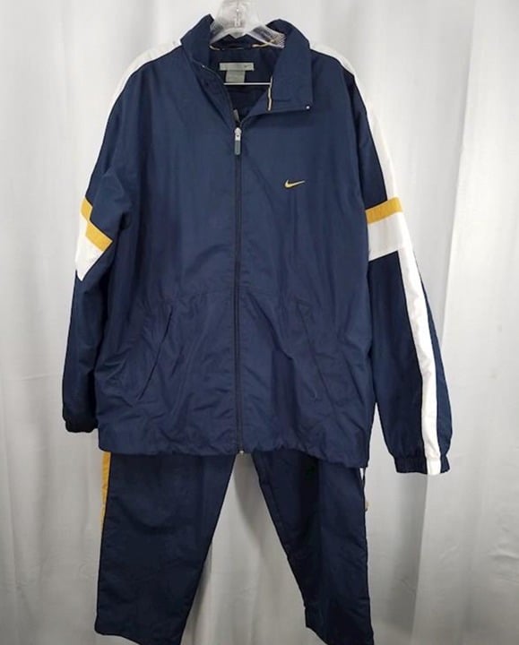 Nike blue and yellow tracksuit sale