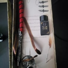 Calligraphy set: Quill pen with multiple tips and calligraphy ink