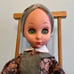 Vtg Furga Alta Moda Type Grandma Susanna Doll w/Wood Rocking Chair, Rare