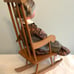 Vtg Furga Alta Moda Type Grandma Susanna Doll w/Wood Rocking Chair, Rare
