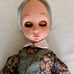Vtg Furga Alta Moda Type Grandma Susanna Doll w/Wood Rocking Chair, Rare