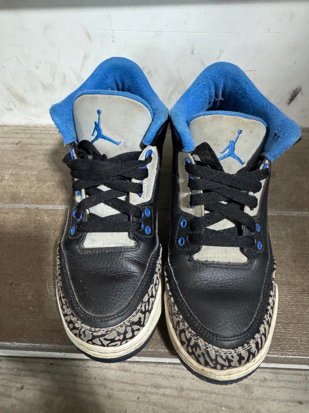 Black Jordan 3 black cement GS