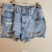 Levi's 501 High Rise Distressed Ripped Denim Shorts Size 31 Ripped Jean Shorts