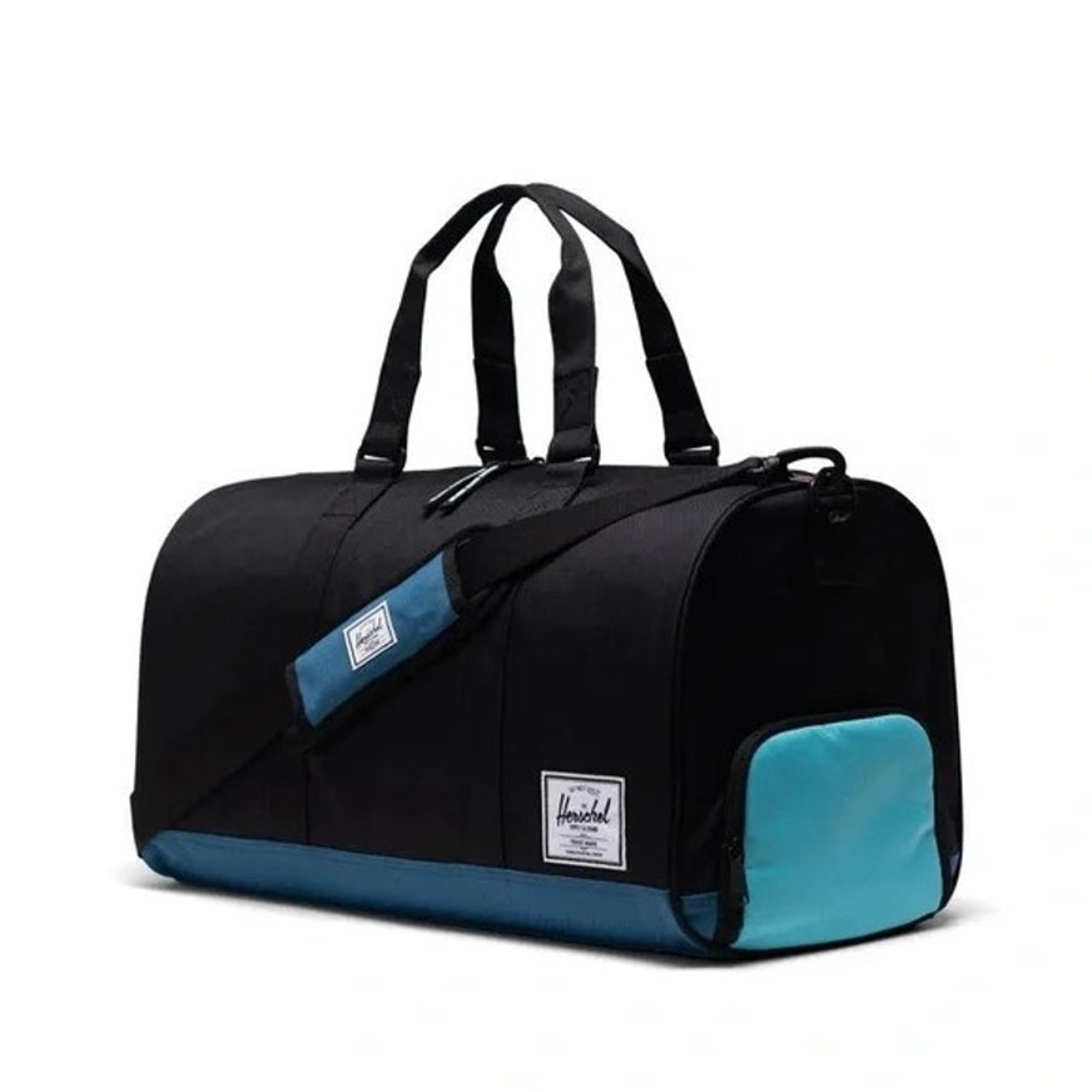 NEW Herschel Supply Co Novel Duffle Weekender Tote Bag Large Black Blue