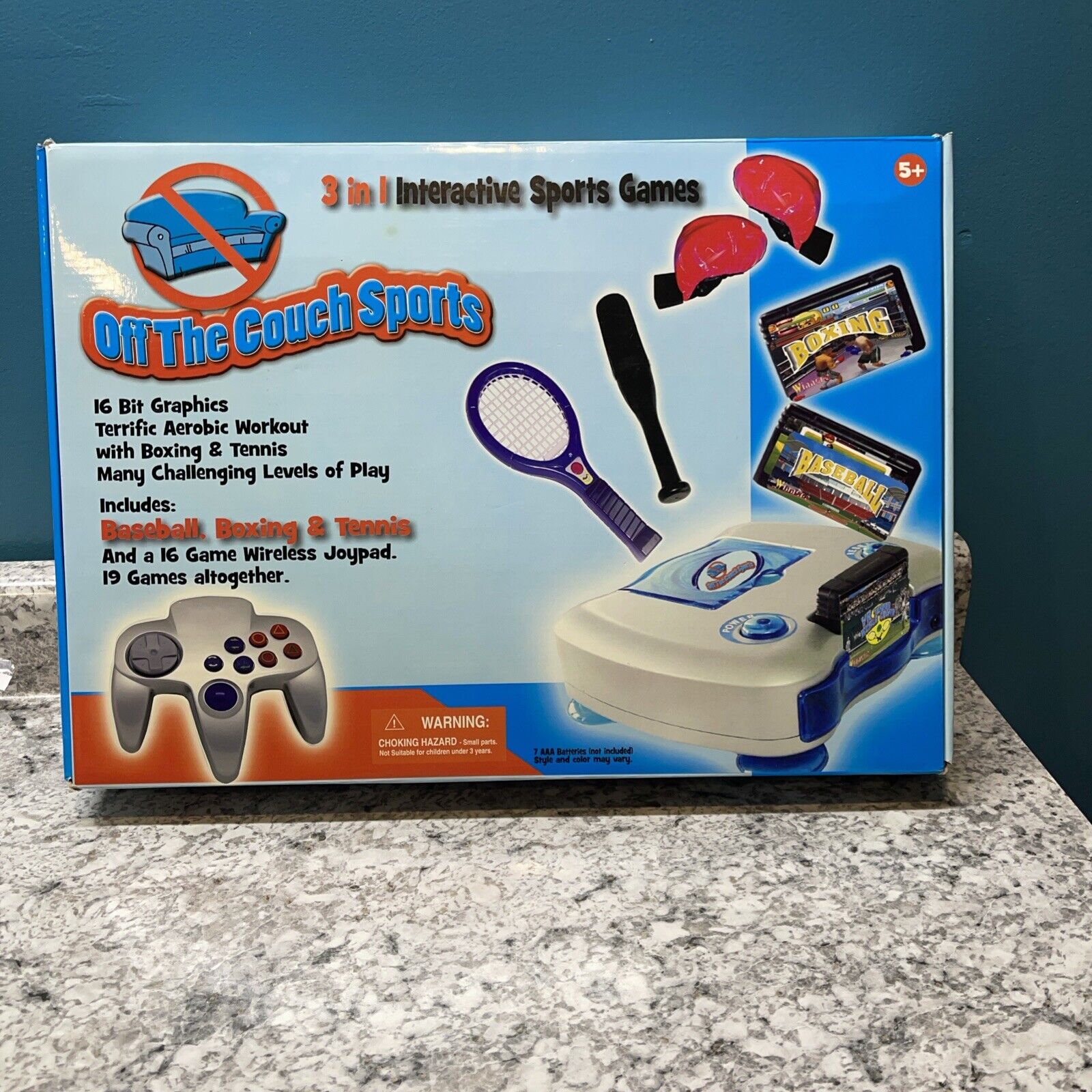 Off The Couch Sports Game 16 Bit Graphics Tennis Baseball Boxing & 16 Other Game