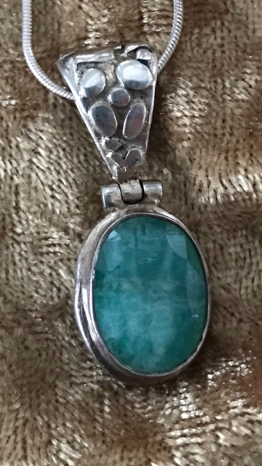Faceted Emerald Pendant